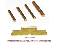 CDS Extended Slide Lock Lever and Pin Kit For GLOCK GEN 4, GOLD TiN Coated