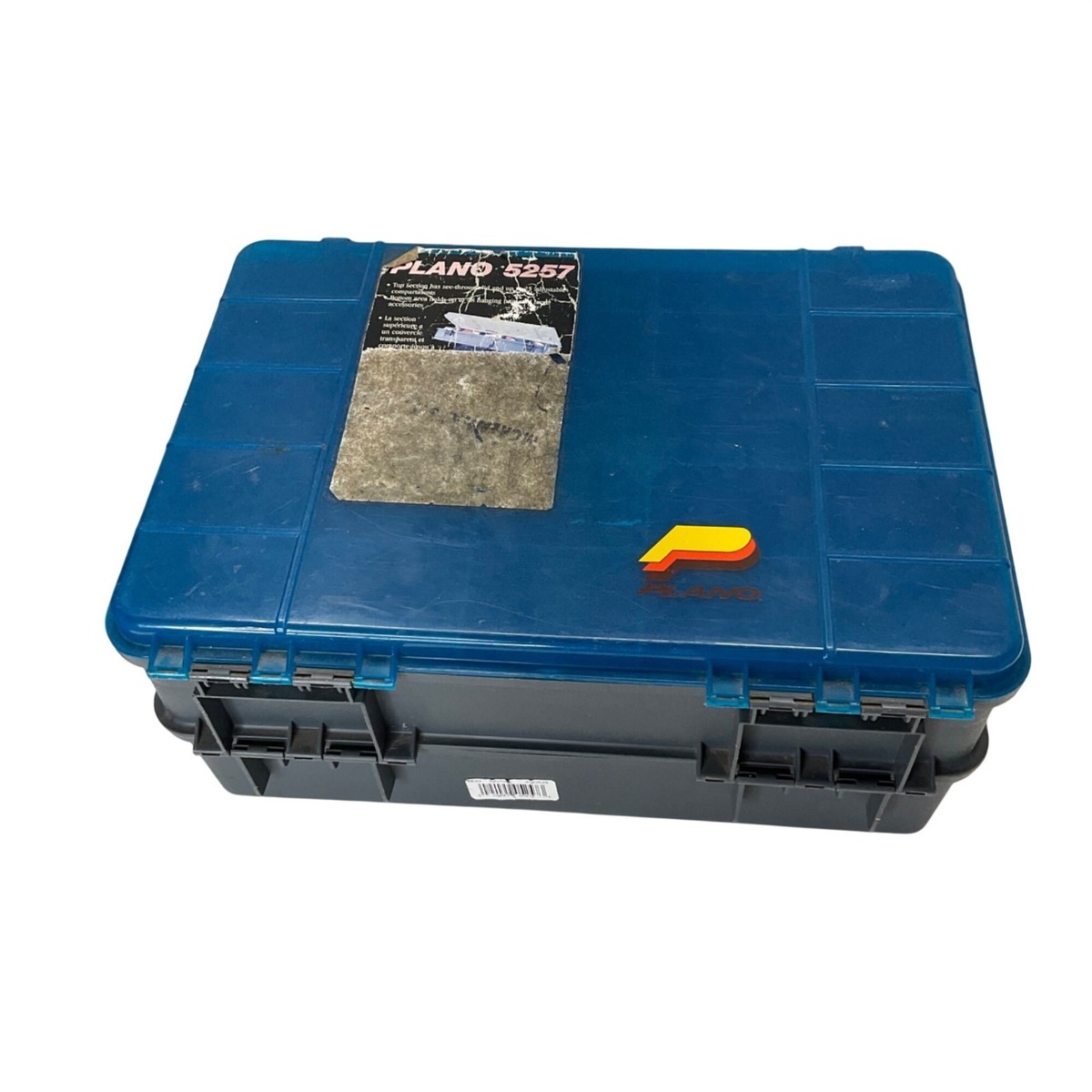 Plano 5257 Tackle Box Organizer With Multi-Tray Storage & Blue Lid