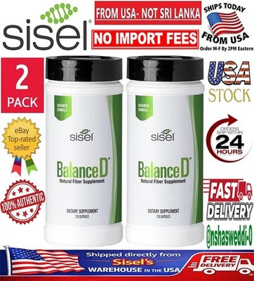 2 Pack Sisel BalanceD Natural Fiber Supplement  210 Capsules - NIB  US Seller 