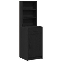 Highboard Schwarz Eichenoptik 40 X 40,5 X 135 Cm Holzwerkstoff