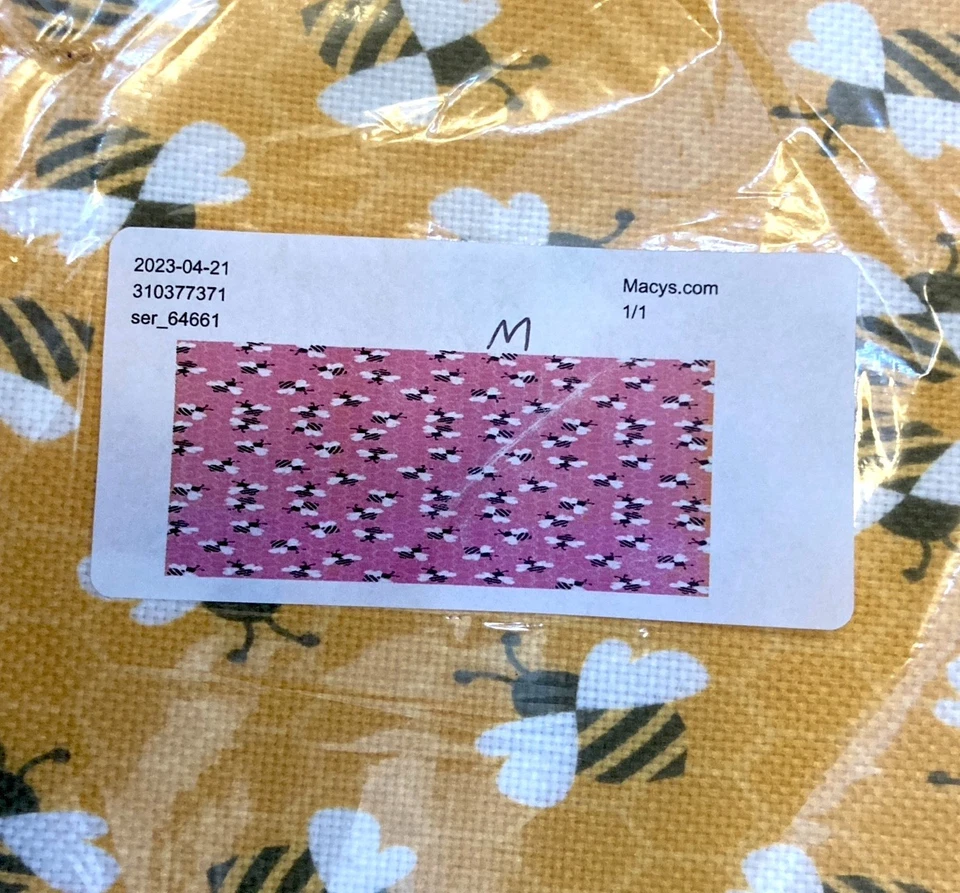 AMBESONNE YELLOW HONEY BEE PLACEMAT SET OF 4 100% POLYESTER 12.5"x18.5" NEW - Image 4 of 4