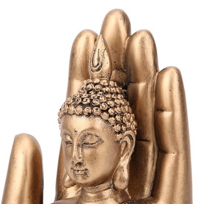 Antike Buddha-Statue Aus Kunstharz Für Zuhause Büro Oder Schreibtisch L1BF