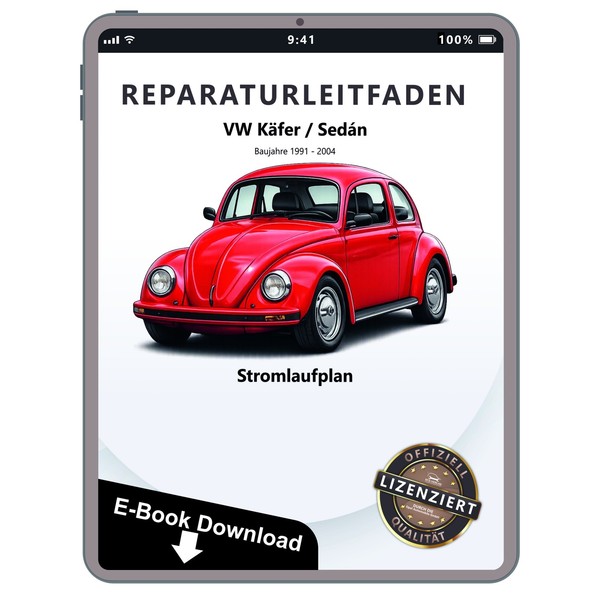 VW KäFer Sedan 1991-2004 Schaltplan Stromlaufplan PläNe Werkstatthandbuch PDF-image