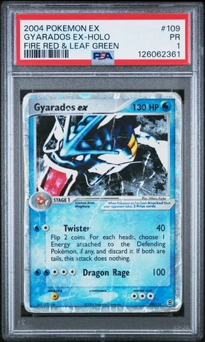 2004 POKEMON EX FIRE RED & LEAF GREEN #109 GYARADOS EX-HOLO PSA 1
