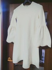 VALENTINO Bell Sleeve Knee-length Dress Women Size XS White Genuine