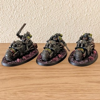 Warhammer 40k Space Marines Painted Outriders Squad Item 398 33