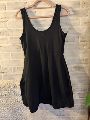 Balance Collection Womens Black Activewear Exercise Dress Built-in Shorts XL 