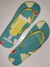 Pina Colada Turquois Flip Flops Size 5/6 7/8 9/10
