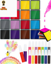 FIVEIZERO 16 Colors Ink Pad Set for Stamps, 1.58"Professional Craft 16 color