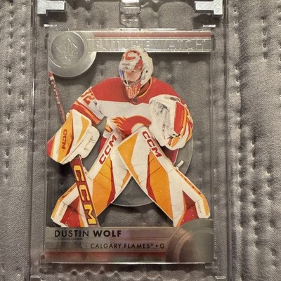RARE!! 2023-24 SP Authentic Future Watch Acetate Dustin Wolf Calgary Flames RC
