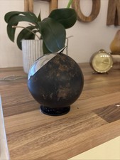  Smokny, Quist Kugel-Aschenbecher Metall Schwarz, Vintage