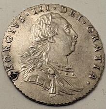 A King Georgius III 1787 Sixpence Unc. Heart In Shield. Near Mint Condition