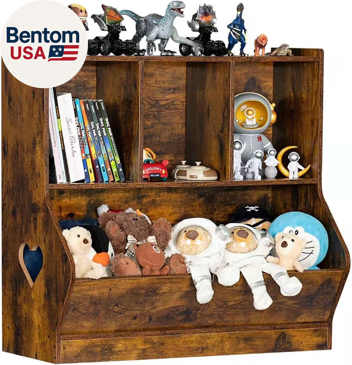 Kids Toy Storage Organizer, Children Small Bookcase and Book