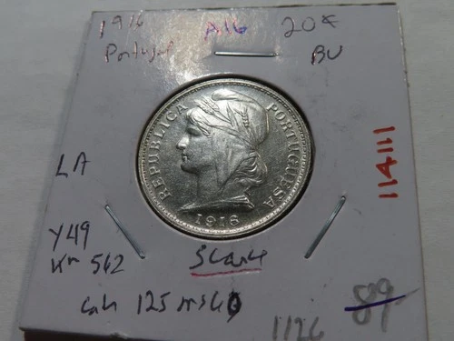 1916 Mexico 20 Centavos Silver — photo from the most recent tracked eBay sale