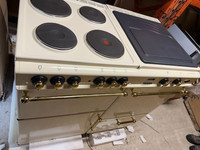 Whirlpool Devonshire ACM292 100cm Electric Range Cooker in Cream/Gold VINTAGE