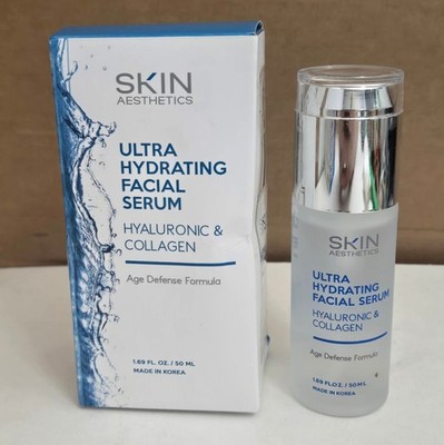Skin Aesthetics Ultra Hydrating Facial Serum Hyaluronic Collagen 1.69oz 50ml