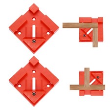 2Pcs 90 Degree Quick Corner Clamp Set 1 Inch Adjustable Spring Clamp, Red