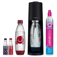 SodaStream Terra Starter Kit w/ Cherry Bubly Designed Bottle ( Black )