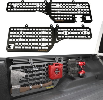 NO-Drill Side Bed MOLLE Storage Panel for 2020-2025+ Jeep Gladiator 5FT 300lbs