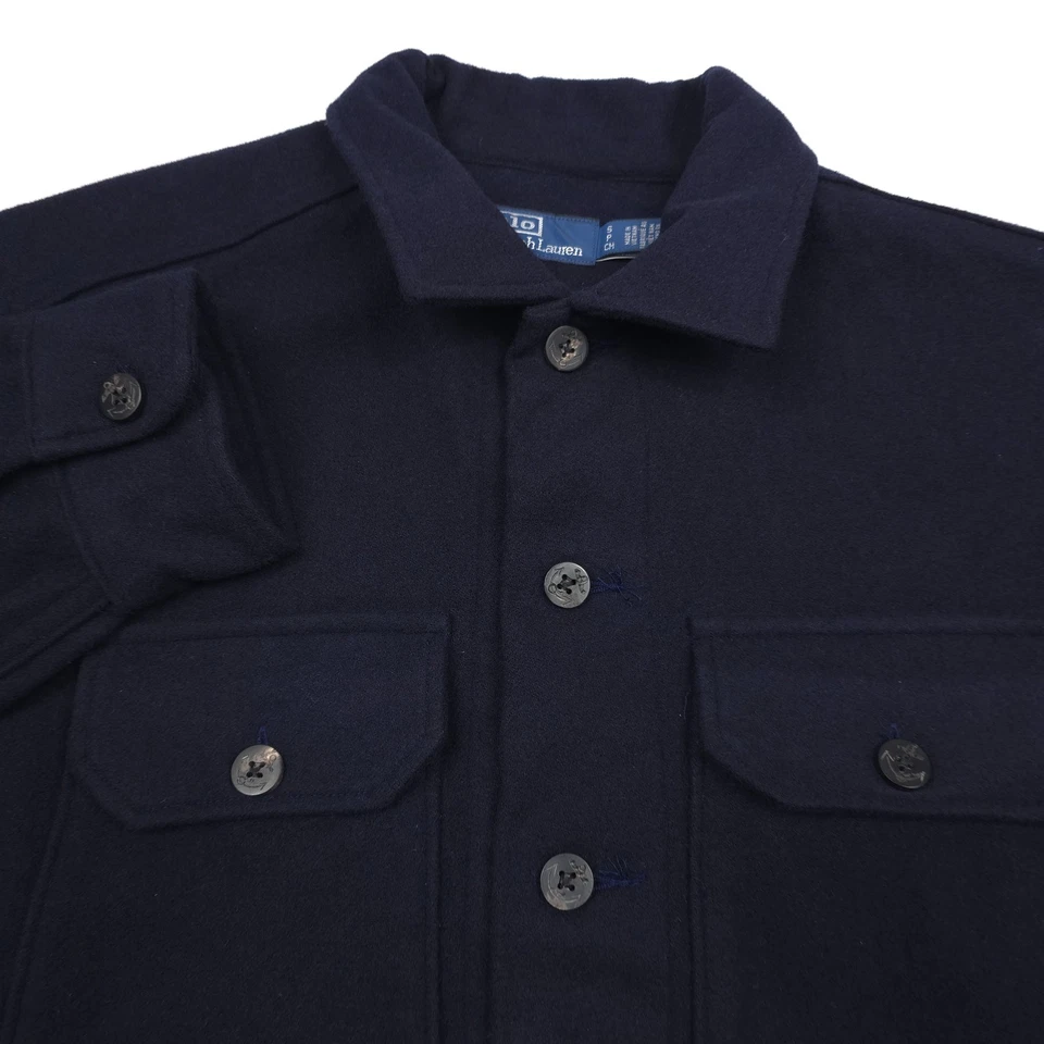 $428 Polo Ralph Lauren Wool Blend Utilitarian Twill Shirt Jacket Mens Medium - Image 2 of 4