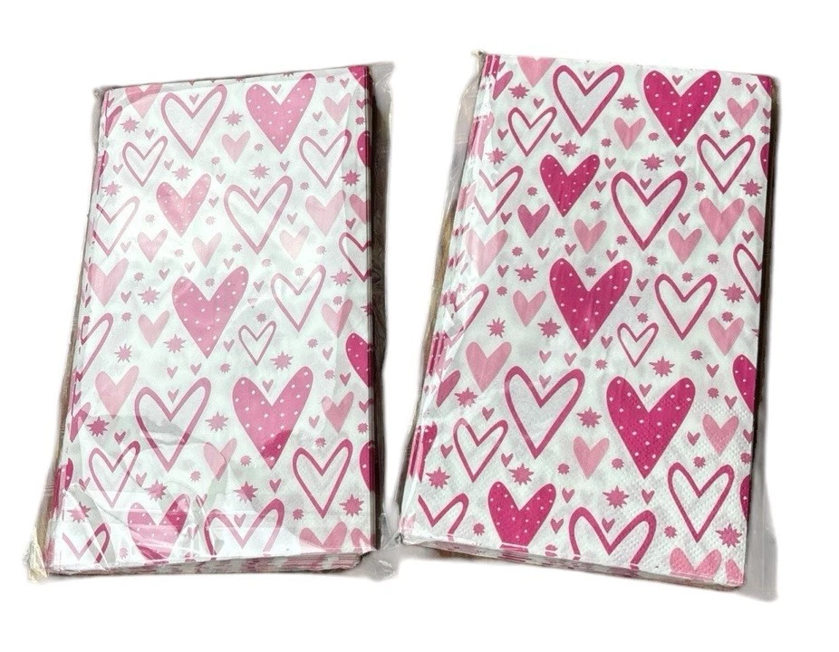 Servilletas de papel para San Valentín 13”x13” 40 unidades 2 paquetes de 20 Foto 2 de 4