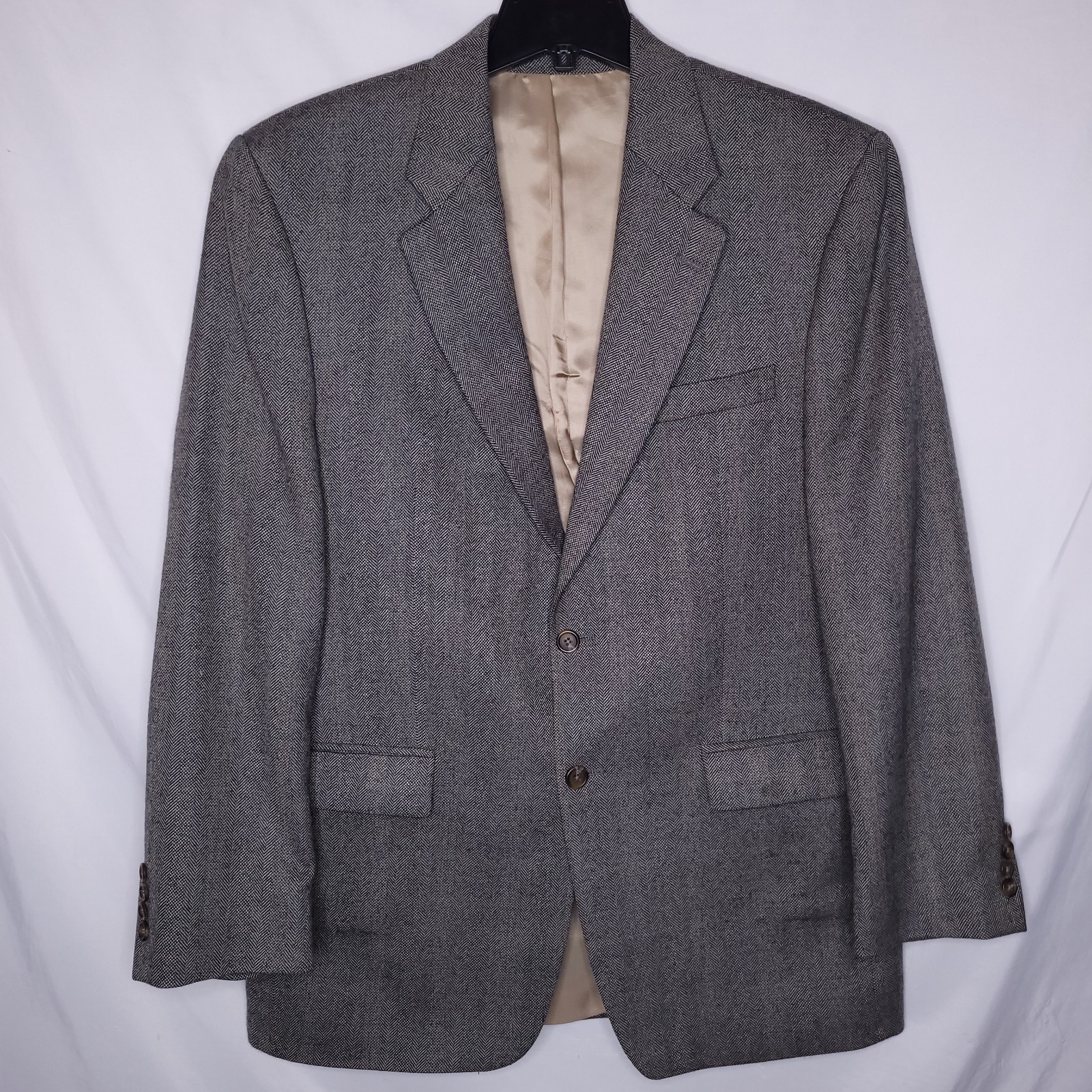 Lauren Ralph Lauren Wool Blazer Mens 42L Gray 2 Button Single Breasted Woolmark