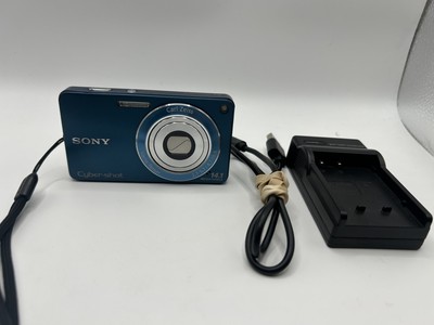 Sony Cyber-shot DSC-W350 14.1MP Digital Camera With Charger & English Blue