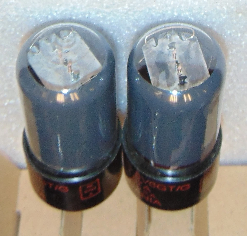 MEGA GRADE RARE US NAVY NOS MATCH PAIR SYLVANIA 6V6GT JAN CHS VT-107A USA 1950'S - Image 2 of 4