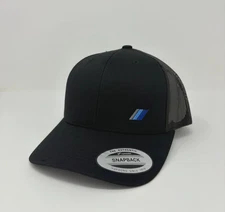 Toyota Heritage Retro Classic Blue Stripe Trucker Hat Black Cap Snapback