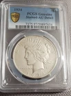 1934 Peace Silver Dollar 90% Silver $1 US Coin PCGS AU Detail - Stained