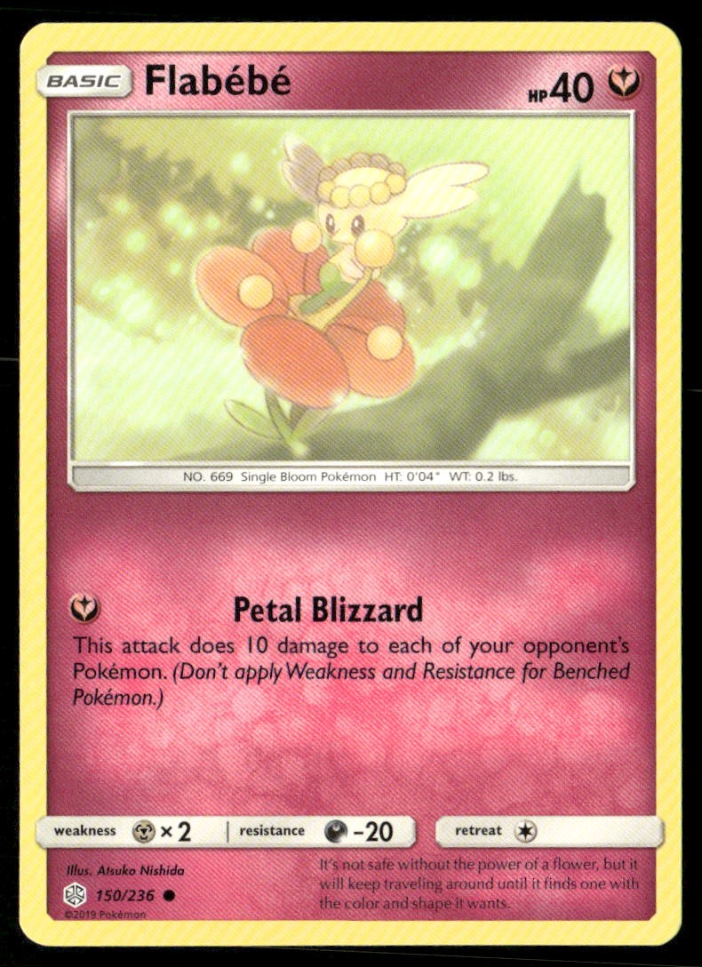 Flabebe Cosmic Eclipse 150/236 Common Pokemon Near Mint