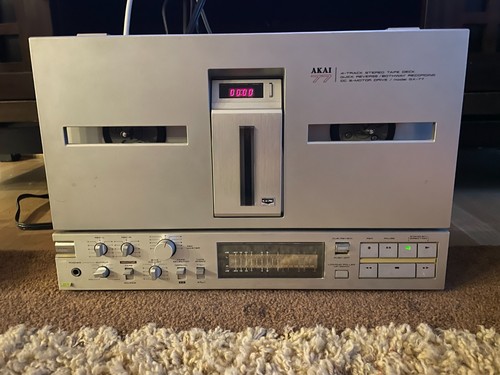 Akai GX-77 Stereo Reel to Reel Tape Recorder Deck with Tapes And Reel AS IS