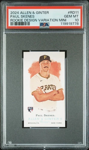 Paul Skenes 2024 Allen & Ginter Rookie Design Variation Mini RC PSA10 GEM MT