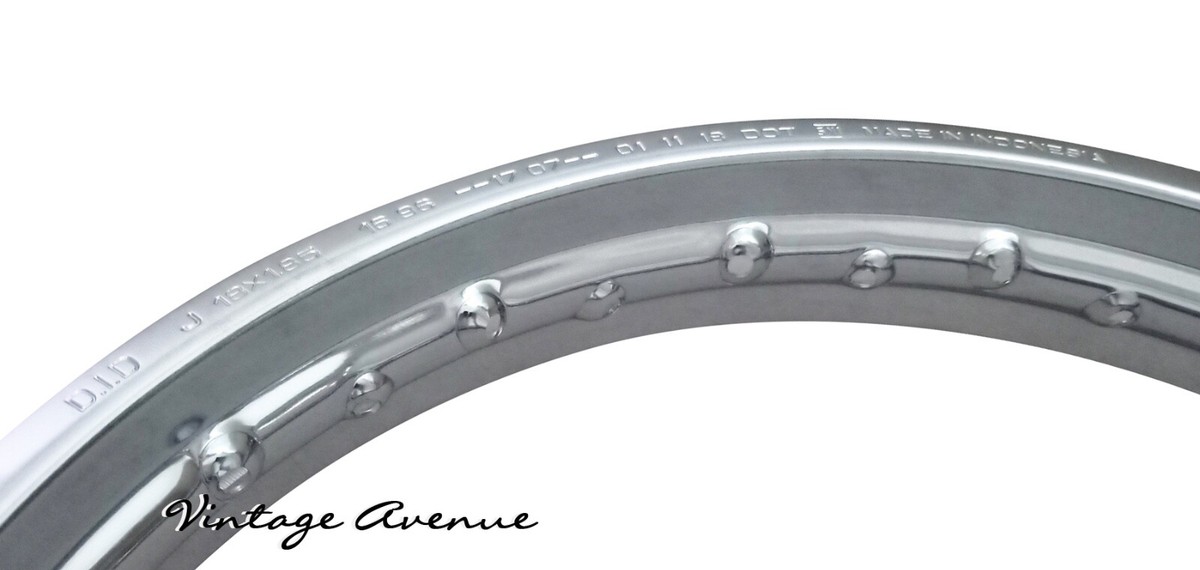 Genuine Original Chrome Steel Rear D.I.D. DID Wheel Rim 18 x 1.85