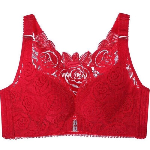 Front Closure Bra Plus Size Bras Rose Embroidery Back Bra Seamless For Women - Picture 11 of 21