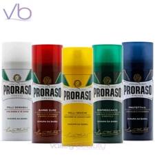 PRORASO Natural Shaving Foam - Shave Mousse, Cream, Made In Italy, Travel Size