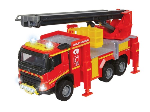 Majorette - Grand Series - Volvo Camion Pompiers - 19cm Echelle 1/43ème - Son...