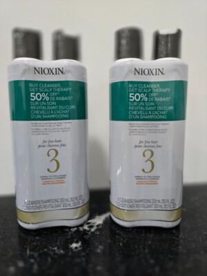 Lot of 2 sets Nioxin System DUO  Cleanser Scalp Therapy 2 x 10.1 fl oz Set New