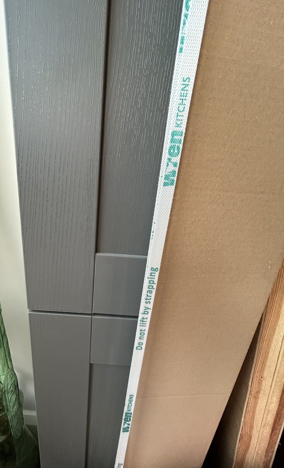 Wren Kitchen Infinity Shaker Lava Grey Grain Pantry Tall Tower