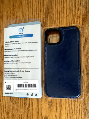 Onetop iPhone 15 plus wallet phone case with card holder