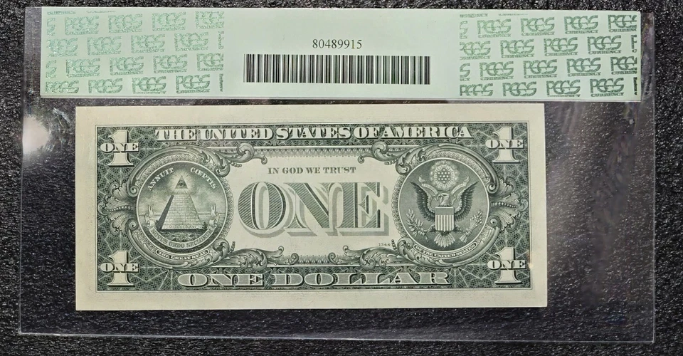 $1 1969A Fr. 1904-H Seven Of Kind Serial Number 99199999 Near Solid UNC PGCS 63 - Image 2 of 2