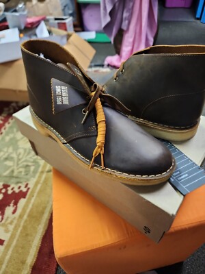 NEW Clarks Originals Desert Boots Men s Beeswax Brown Size 9.5 Lace Up Casual