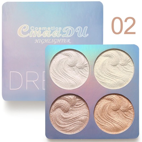 CMAA DU BRONZER HIGHLIGHTER SHIMMER CONTOUR 4 Colors Palette Makeup Powder - Picture 14 of 21