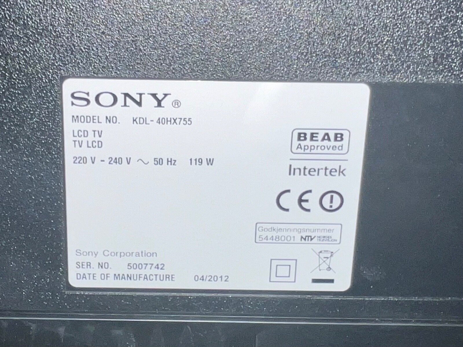 Sony Bravia KDL40HX755 inkl. Amazon FIRE TV Stick 4K eBay