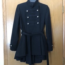 Harvest London Wool Black Coat Size S