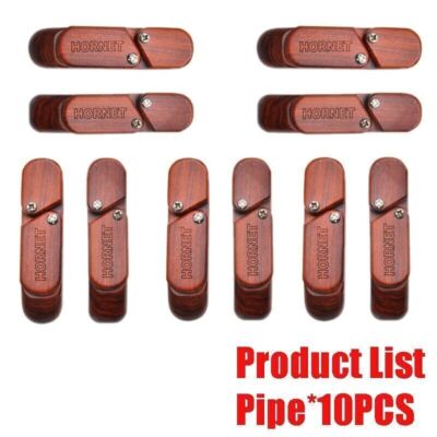 Wooden Pipe 180° Swivel Lid With Tobacco Storage Various Qty 4/8/10/12 Pack