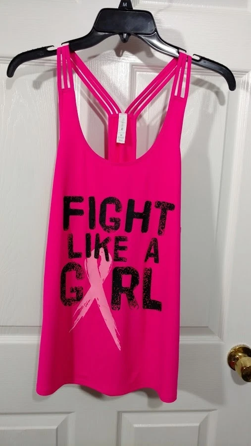 Nueva Camiseta sin Mangas IDEOLOGY Para Mujer Espalda Corredora Fighter Rosa Cinta Gimnasio Yoga Activa Foto 2 de 4