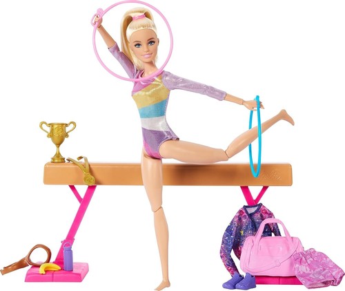Barbie Careers Playset, Gymnastics Set with Blonde Gymnast Fashion Doll, C-Clip - Bild 4 von 15