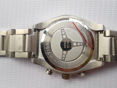 EXCELLENT VTG SS SWISS TISSOT PRS516 BLUE DIAL MENS CHRONOGRAPH WRISTWATCH - Picture 10 of 11