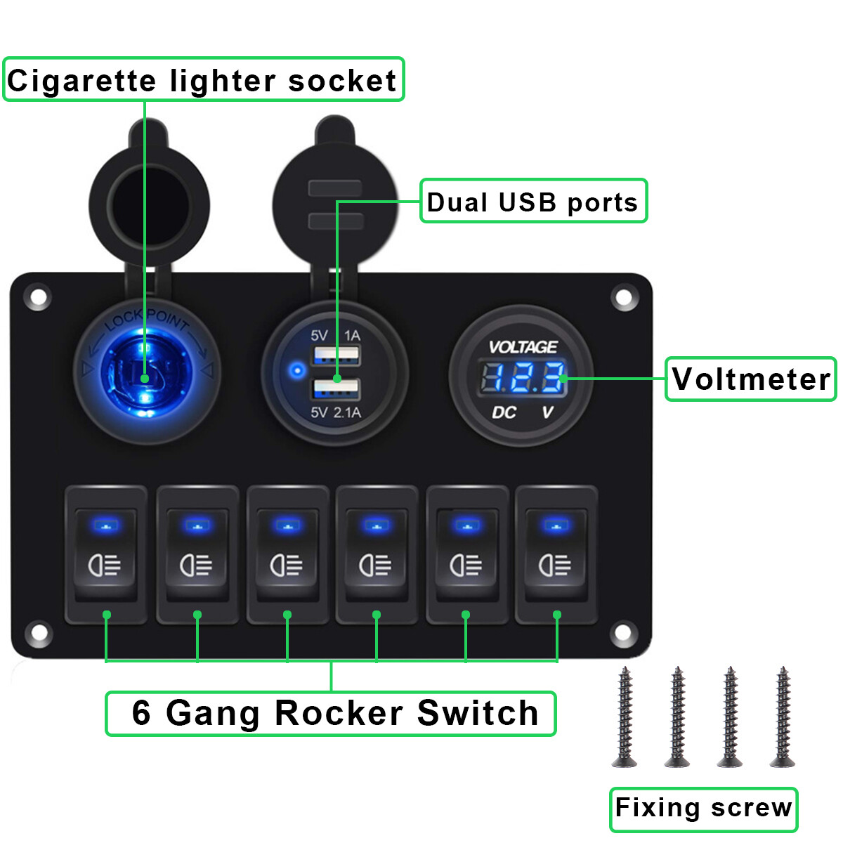 cigarette lighter voltmeter autozone Autometer 6391 Cobalt Digital Gauge The AutoMeter Cobalt Series features a 10 Blue LED 12V 6 Gang